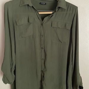 Forrest green blouse